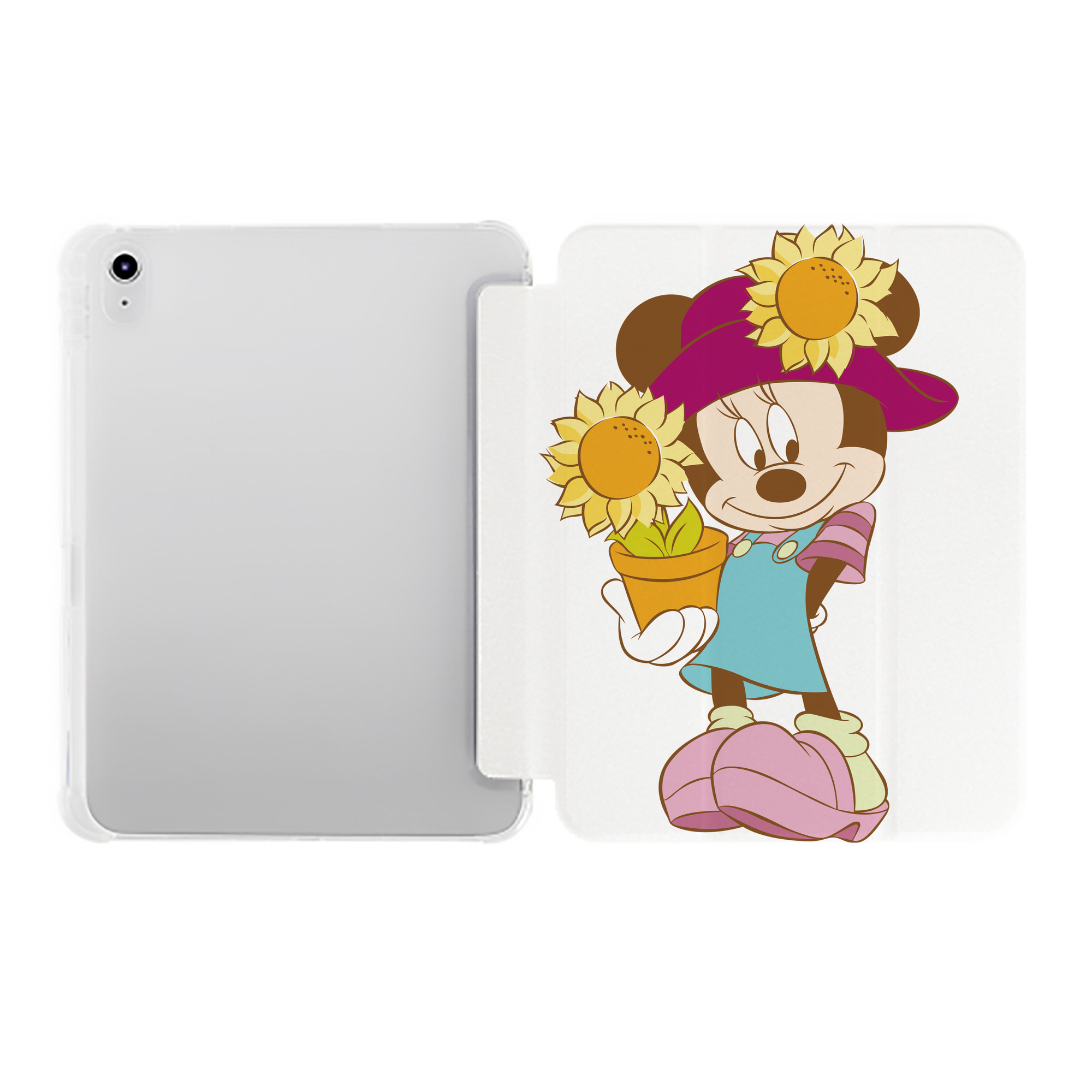 （画像用） ミッキーマウス Mickey Mouse IPad ケース ペン収納付き 三つ折りスタンド PUレザー×シリコン 対応機種9.5/10.5/10.9インチ